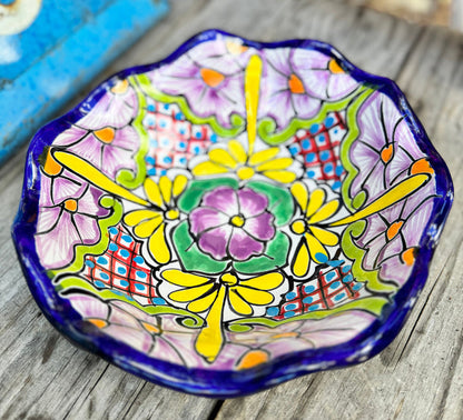 Mexican Talavera Pottery Bowl Plate 9" TPB9005