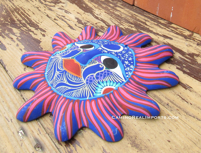 Mexican Wall Decor Guerrero Pottery Sun Face GSF1017