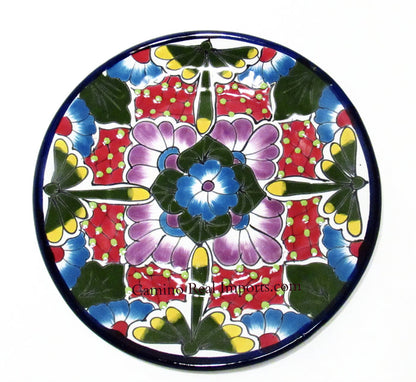 Mexican Wall Hanging Talavera pottery Plate caminorealimports.com