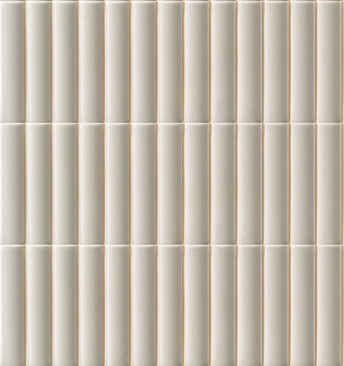 Microtiles 3D Forms Fluted Dust 10x30 Tile Terratinta