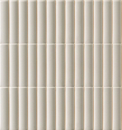 Microtiles 3D Forms Fluted Dust 10x30 Tile Terratinta