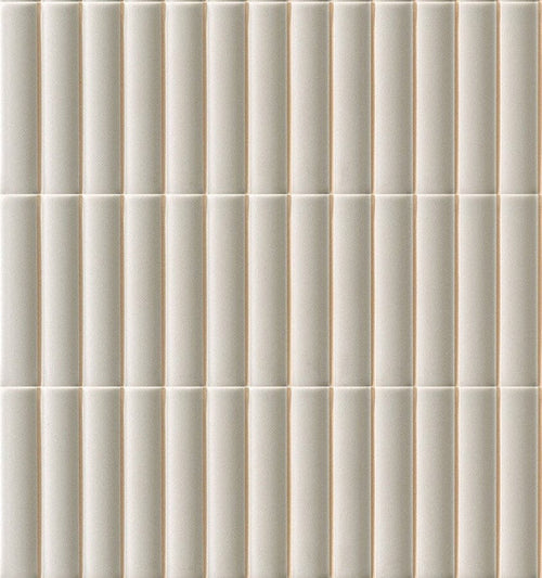 Microtiles 3D Forms Fluted Dust 10x30 Tile Terratinta