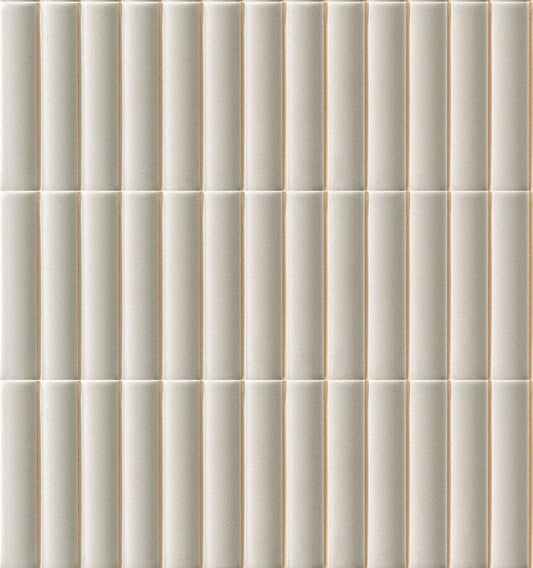 Microtiles 3D Forms Fluted Dust 10x30 Tile Terratinta