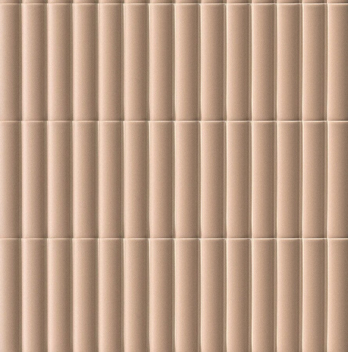 Microtiles 3D Forms Fluted Terracotta 10x30 Tile Terratinta