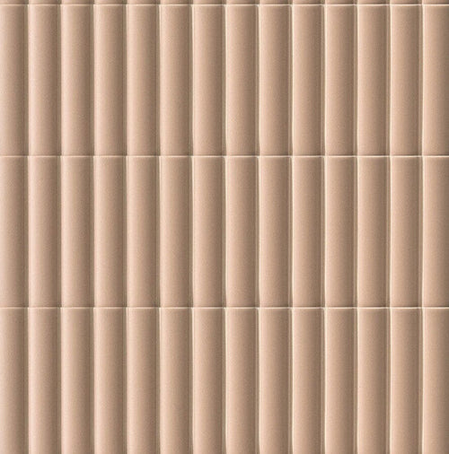 Microtiles 3D Forms Fluted Terracotta 10x30 Tile Terratinta