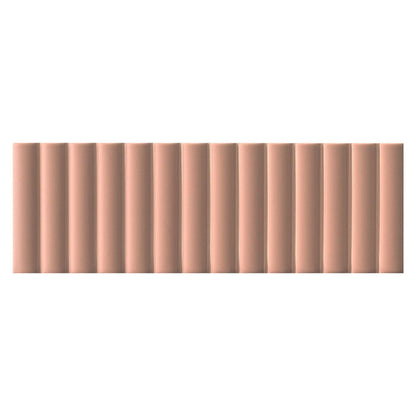 Microtiles 3D Forms Fluted Terracotta 10x30 Tile Terratinta