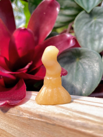 Mini Witch Broom Crystal Carving