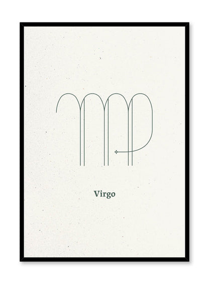 Minimalist celestial illustration poster by Opposite Wall with Virgo symbol