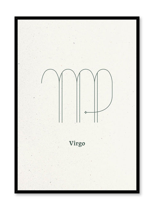 Minimalist celestial illustration poster by Opposite Wall with Virgo symbol