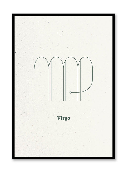 Minimalist celestial illustration poster by Opposite Wall with Virgo symbol