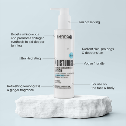 Sienna X Moisturise Lotion Vegan Friendly Infographic