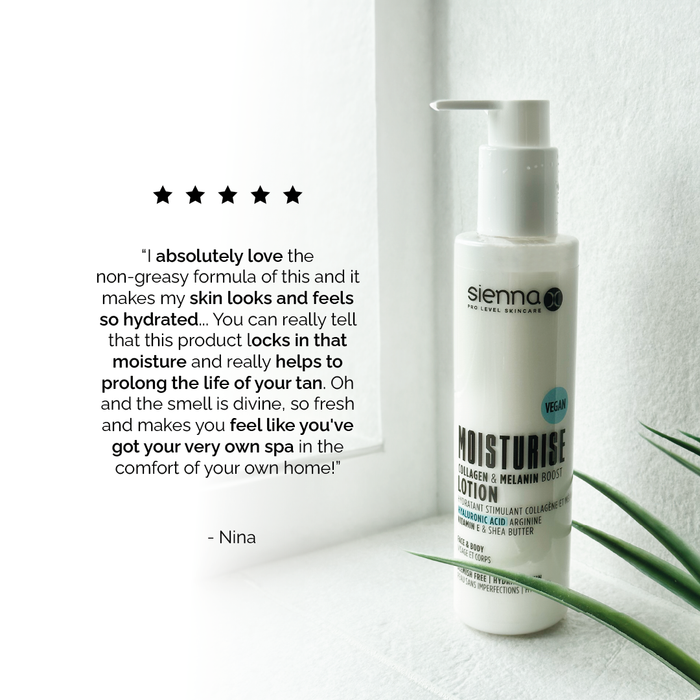 Sienna X Moisturise Lotion Vegan Friendly Customer Review 5/5