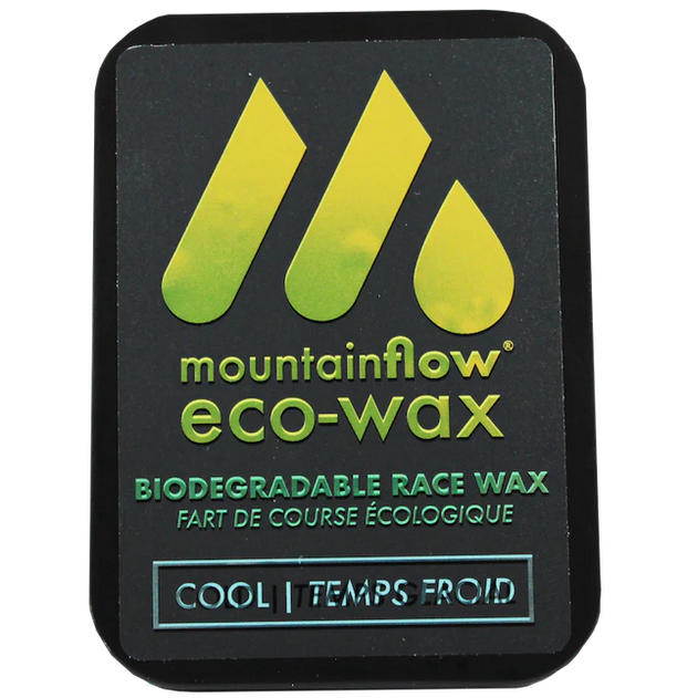 A product picture of the mountainFLOW eco-wax Race Cool Melt Wax (-4C/-12C)