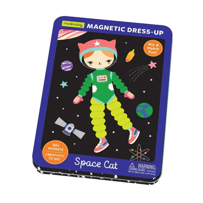 Mudpuppy Magnetic Dress-Up Tin: Space Cat