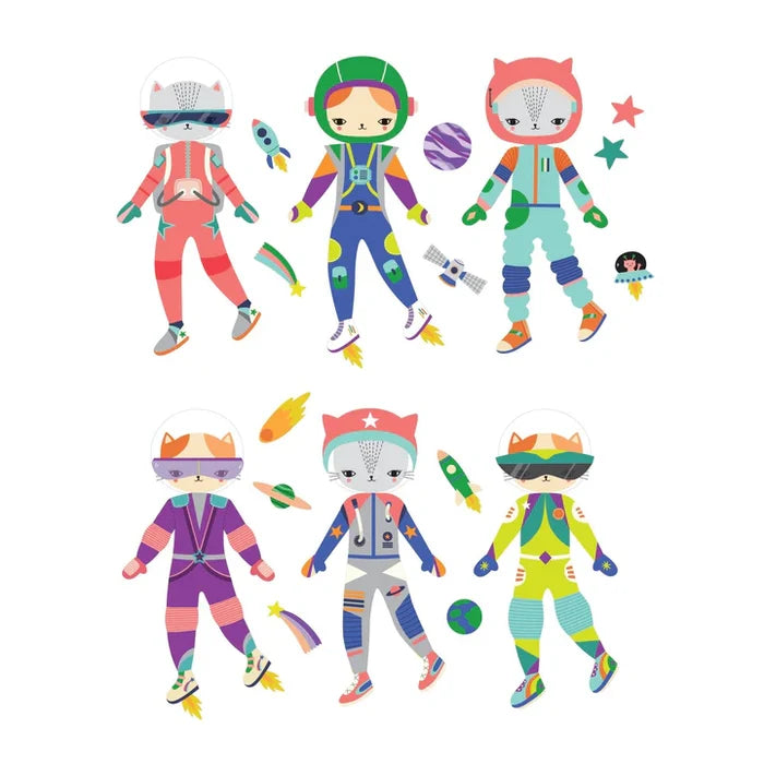 Mudpuppy Magnetic Dress-Up Tin: Space Cat