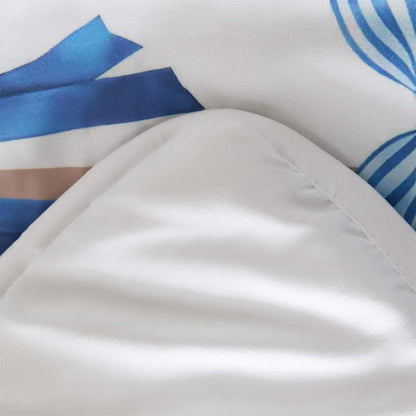Multi Bow Stripe Coverless 10.5 Tog Duvet Set - Natural/White 🇬🇧