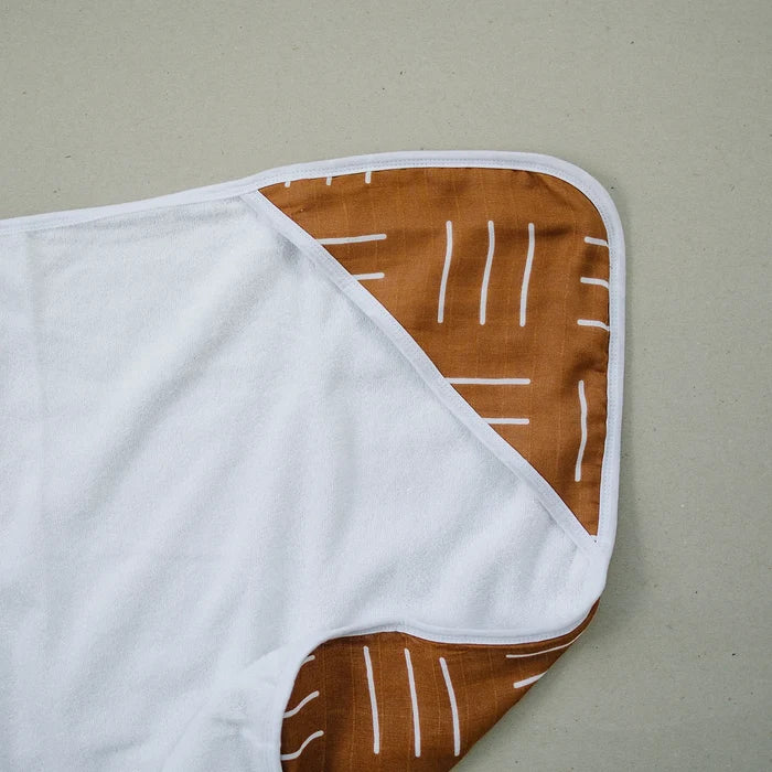 Mustard Mudcloth Hooded Towel