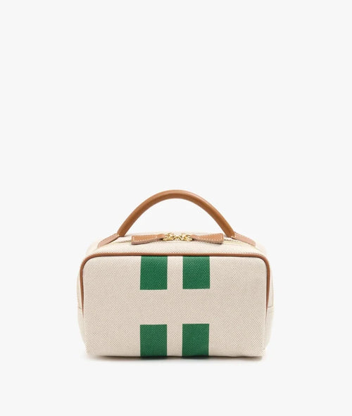 MyStyleBags Cosmetic & Toiletry Bags My Style Bags Berkeley Cosmetic Bag Natural With Green Stripes Brand