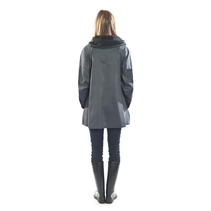 Mycra Pac Mini Nickel Raincoat Back View