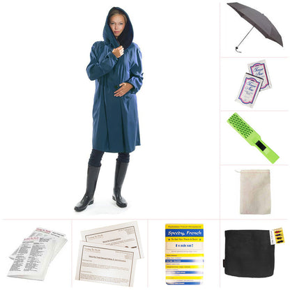 Mycra Pac Short Sapphire Raincoat Set