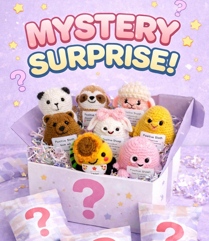 Mystery Positive Crochet Animal – Surprise Plush Toy