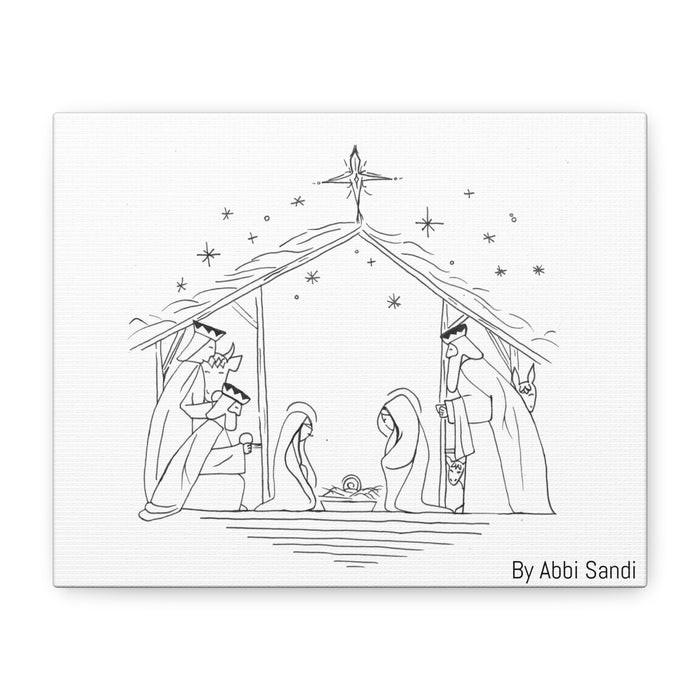 Nativity Scene Canvas Wall Art, BY Abbi Sandi