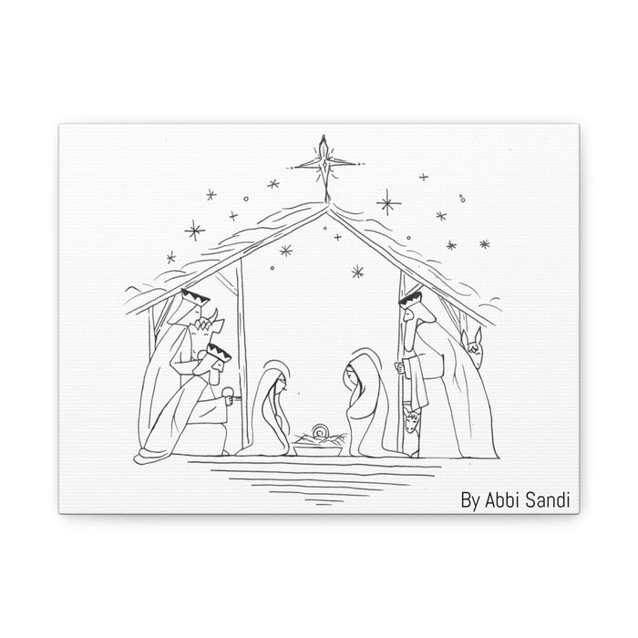 Nativity Scene Canvas Wall Art, BY Abbi Sandi