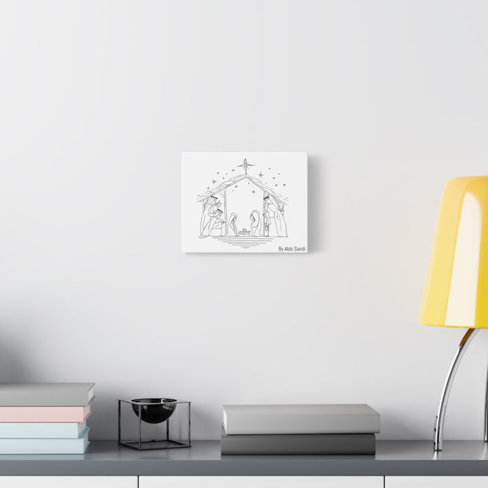 Nativity Scene Canvas Wall Art, BY Abbi Sandi