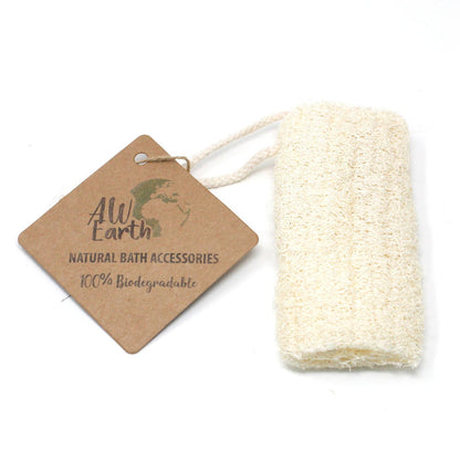 Natural Loofah Scrub on Rope - 5" - 12.7 cm 🇬🇧