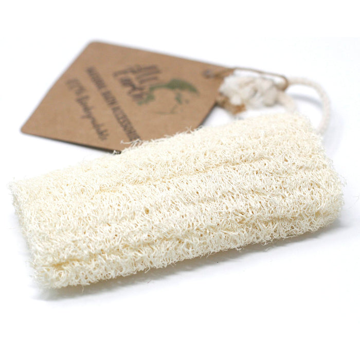 Natural Loofah Scrub on Rope - 5" - 12.7 cm 🇬🇧