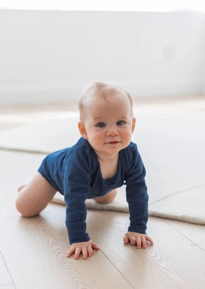 Navy Ribbed Bodysuit