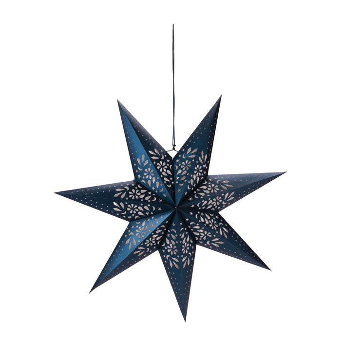 Navy Star Paper Ornament
