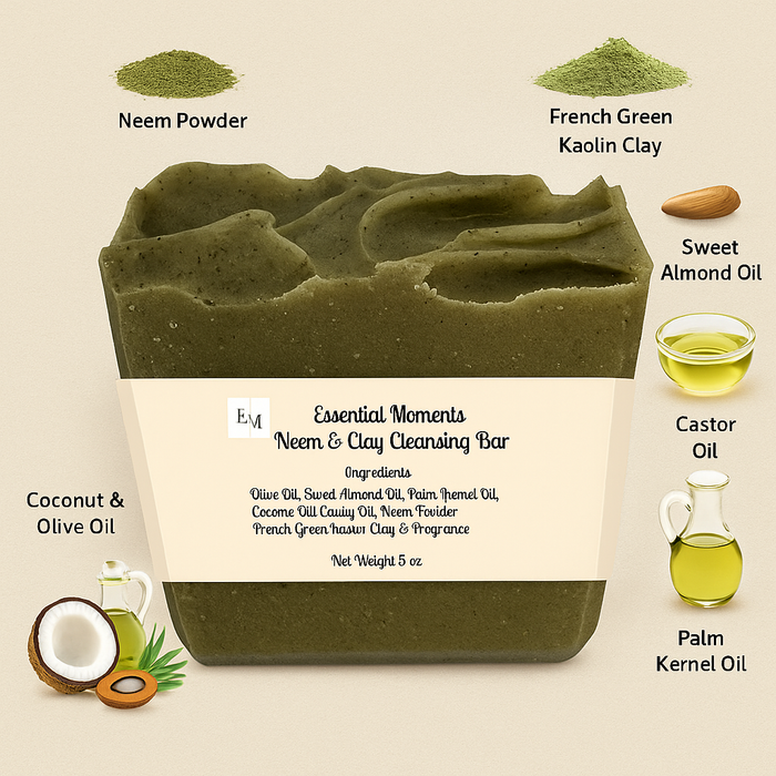Neem & Clay Cleansing Bar Soap