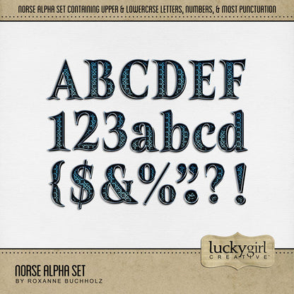 Norse Alpha Digital Scrapbook Kit