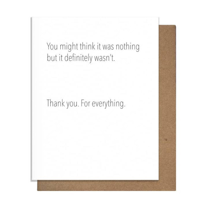 Not Nothing Card