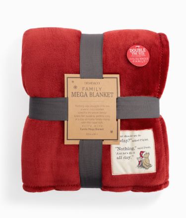 Nothing All Day Holiday Mega Blanket - Red