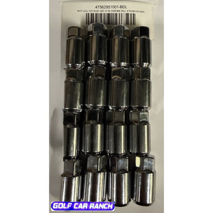NUT LUG 17X1/2-20 SET of 16 CHROME SKU: 47562951001-BDL - CLUB CAR ACCESSORY
