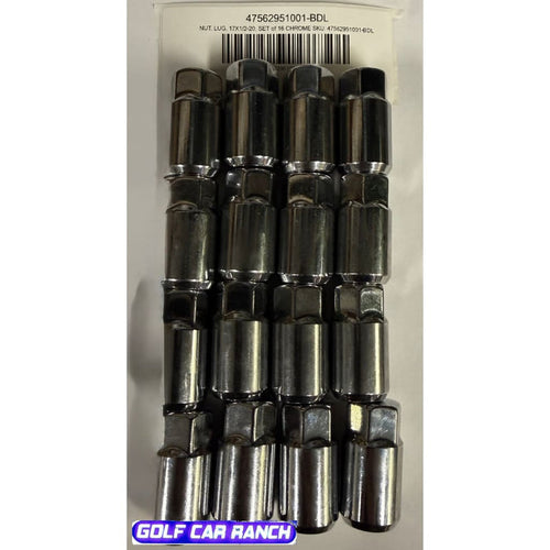 NUT LUG 17X1/2-20 SET of 16 CHROME SKU: 47562951001-BDL - CLUB CAR ACCESSORY