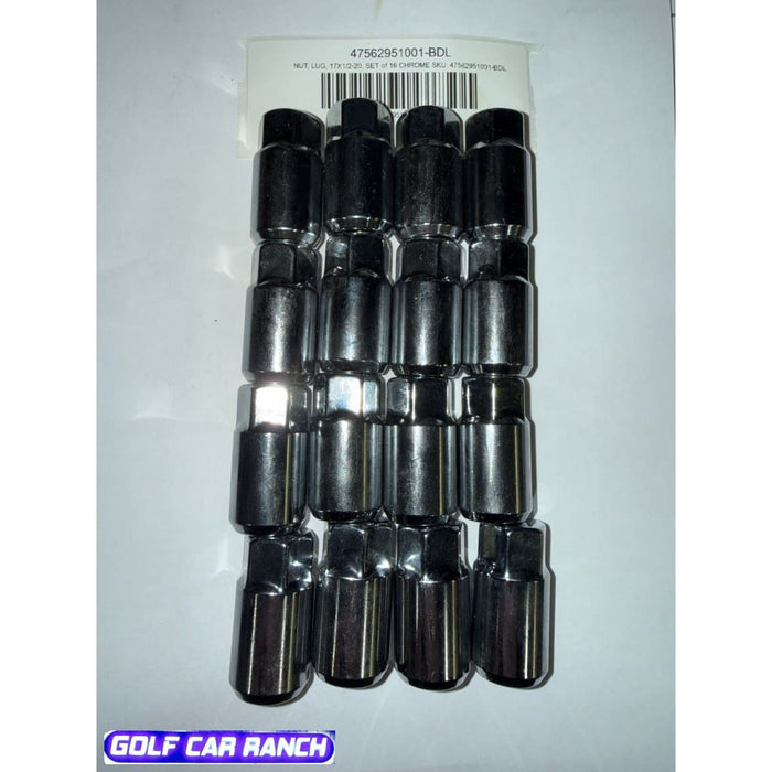 NUT LUG 17X1/2-20 SET of 16 CHROME SKU: 47562951001-BDL - CLUB CAR ACCESSORY