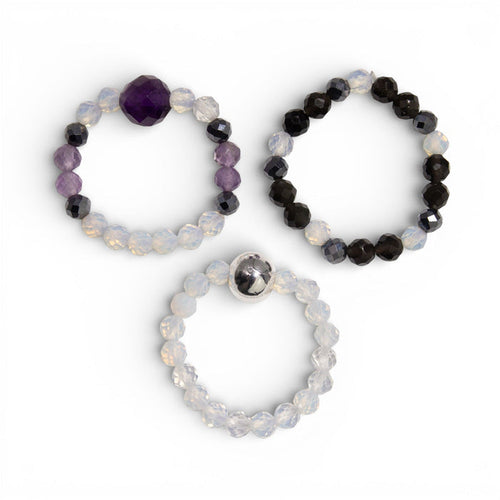Nymph Spirit Gemstone Ring Set - Full Moon 🇬🇧