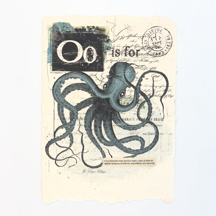 "O" Artisan Alphabet Print