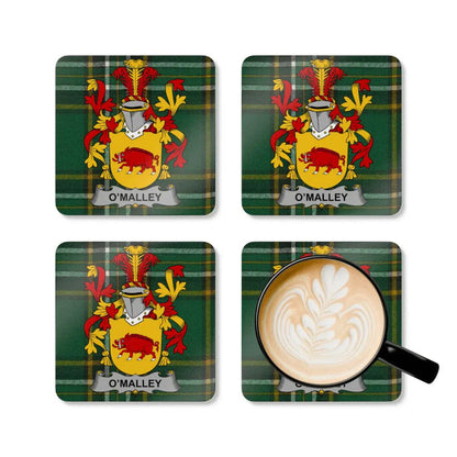 O'Malley Family Crest Coasters Set Decorative