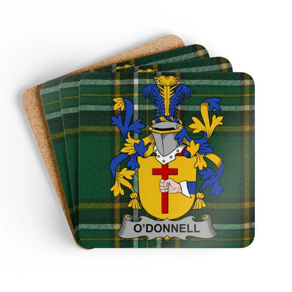 O'Donnell Family Crest Coasters Set Unique Decor