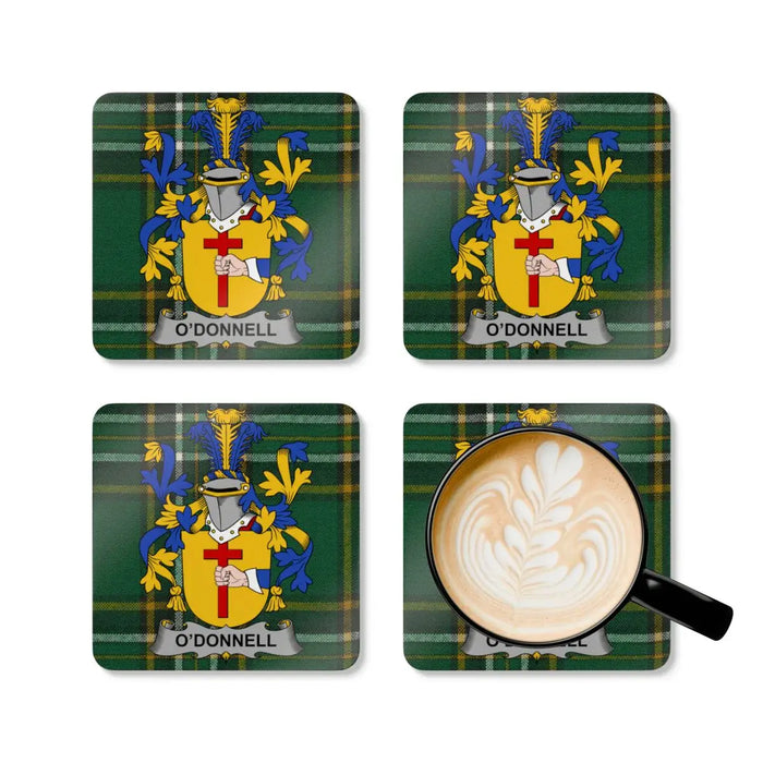 Set of 4 Family Crest Design Beverage Coaster