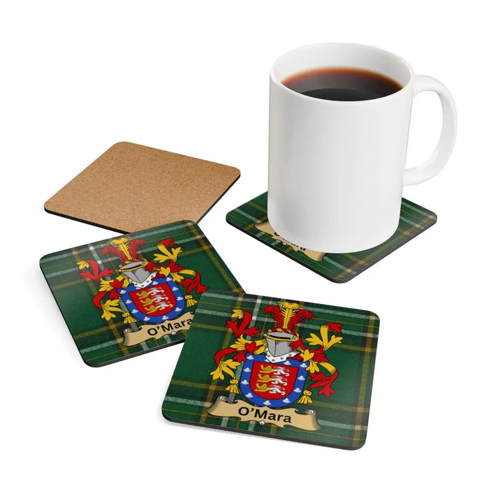 O'Mara Family Crest Coasters Set of Four Drink