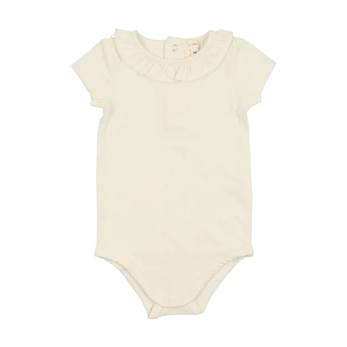 onesie s/s ruffle - cream