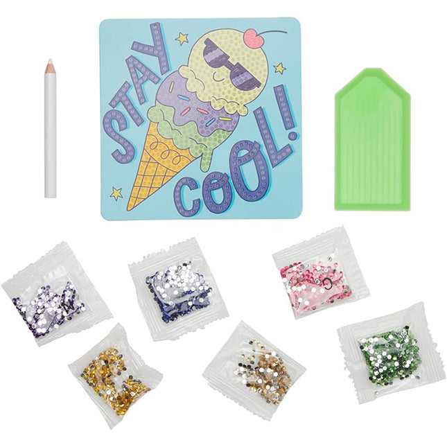 Ooly Razzle Dazzle DIY Mini Gem Art Kit - Cool Cream