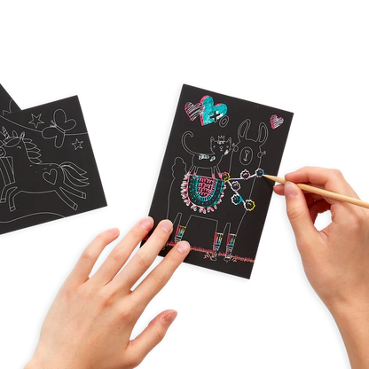 Ooly Scratch & Scribble Mini Scratch Art Kit - Funtastic Friends