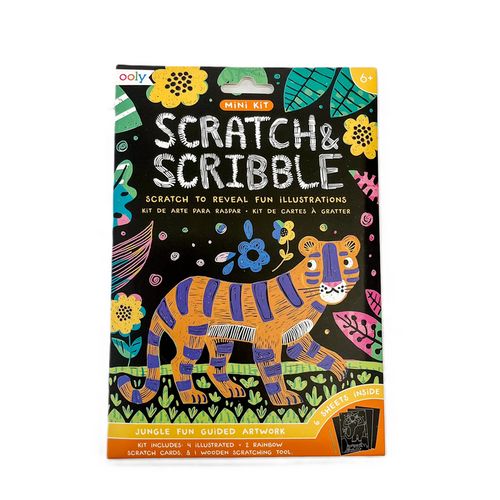 Ooly Scratch & Scribble Mini Scratch Art Kit - Jungle Fun