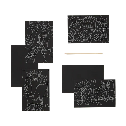 Ooly Scratch & Scribble Mini Scratch Art Kit - Jungle Fun